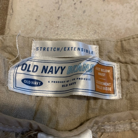 Old Navy Tan Linen Blend Capris, Size 6 - Picture 2 of 6